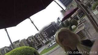 A blonde girl got into the car and it ended with sex