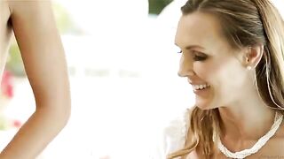 The girls just chatted, and then suddenly became excited and started to engage in passionate sex
