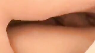 Two Russian girls are having fun with a friend at home, getting intimate