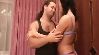 Fucked gymnast in unusual poses to get cum