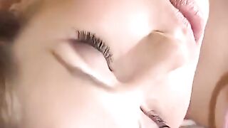 The busty mom licks the young guy’s cock and balls with her warm mouth