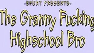 He managed to get his cock in granny’s crotch hole