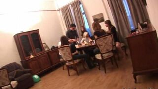 Two Russian students organized a gangbang in honor of one of them