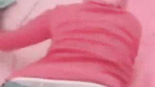 Arabic girl playing with her natural and hairy pussy