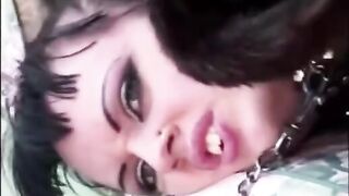 The guy roughly fucked her in her fur coat