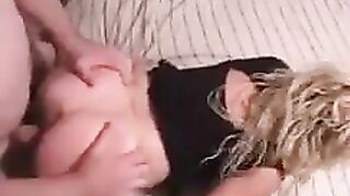 The man fucked a beautiful point at his wife's home, full of passion