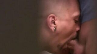 Two guys are jerking each other’s cocks in the public toilet