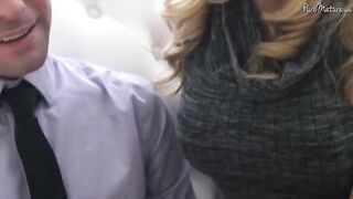 The man managed to seduce the beautiful girl with a shaved pussy