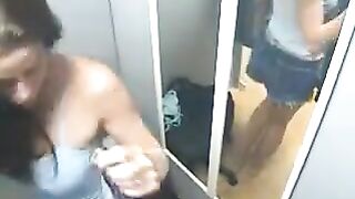 A naked sister was caught on camera in a compromising moment