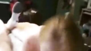 The girl was grabbed and put on the bed with intense passion