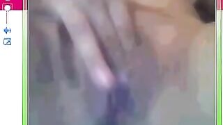 A girl showed the guy her big pussy in the chat
