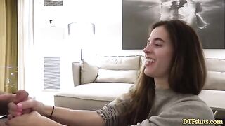 Fit slut Abbie Maley gets her pussy pounded hard in a rough home sex tape