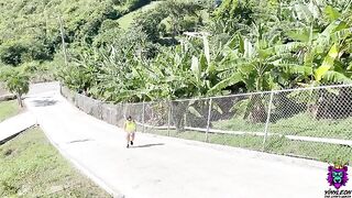 A PAWG with big boobs gets fucked hard after doing hill repeats