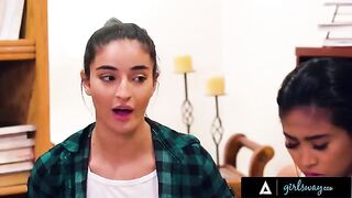 Two college girls, Emily and Ember, have a sudden urge for sex