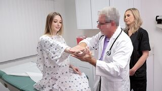 Gorgeous teen Ailee Anne gets fucked by her pervert doctor and assistant in a hardcore threesome