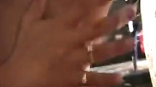 A man caressed himself and brought himself to a jet orgasm