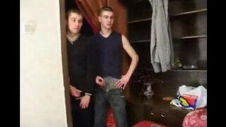 A hot grandma is having fun with her grandson and his friends