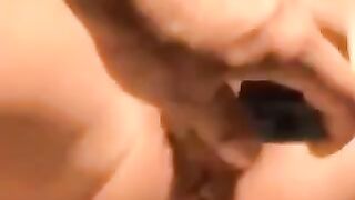A sexy German actress has fun with different toys in this hot video