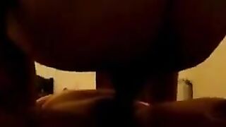 A woman with a sagging belly after childbirth gets fucked by three guys