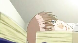 Hentai girl with big eyes captivates with her amazing blowjob skills