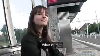 Brunettes are willing to do anything for money, even fuck outdoors