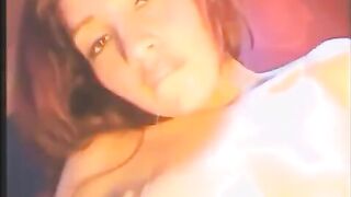 A girl fucks herself in all holes with a powerful vibrator