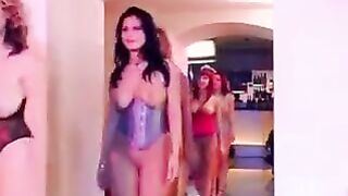 Gangbang with a girl with big natural boobs