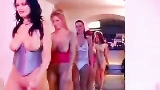 Gangbang with a girl with big natural boobs