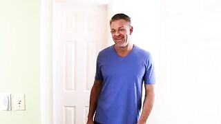 A thin girl has a passionate sex with her friend in the bedroom