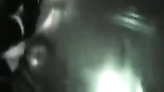 A hotwife fucks in a latex suit while her husband watches