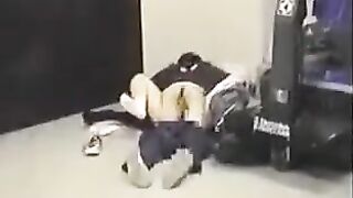 He lowered his pants and began to fuck girlfriend