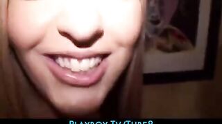 A girl is fucking with the guy at a student party