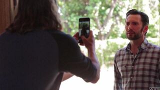 A member has sex by the girl’s cheek in bedroom