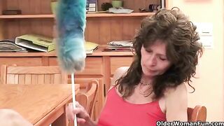 A mature woman caresses her pussy in skilful masturbation