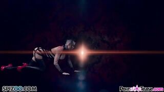 Hot Christy Mack in leather suit masturbates her pussy