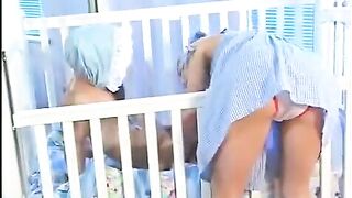 The man called the babysitter and she came to him in the form of a maid