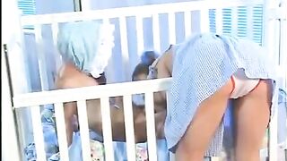 The man called the babysitter and she came to him in the form of a maid