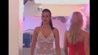 A group orgy unfolds after the stunning model showcase