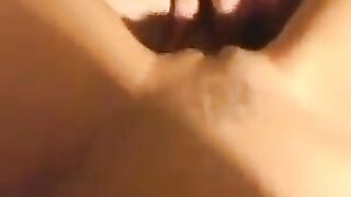 A close-up shot of a skinny woman who loves to be shown in bed