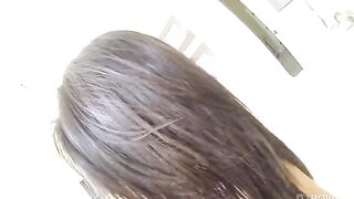 First-person sex with a beautiful young brunette woman with natural tits