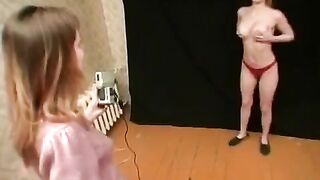 Two Russian lesbians are not shy to play new roles and try new things