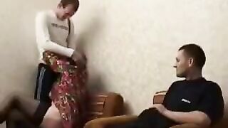 The drunken mother fucked with her son and his friend