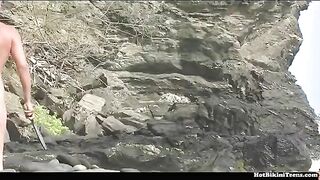 Amateur clips of people without clothes at a nude beach