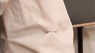 The student got a bad mark from the teacher and had to lick her pussy