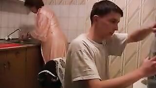 Raped mom in the kitchen, even more exciting than normal sex