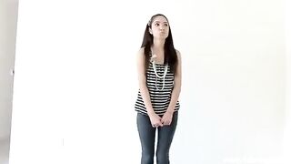 A beautiful girl is having sex for the first time in her life