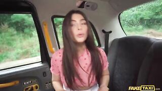 An angry girlfriend gets horny and fucks with a guy in the car