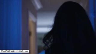 Suttin puts on sexy underwear and takes care of her fan for money