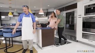 A new neighbor girl gets her ass oily and fucks
