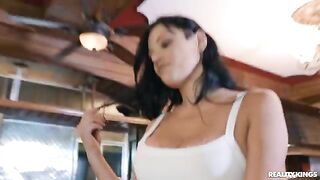 A girl can be very naughty while she is waiting for a cock